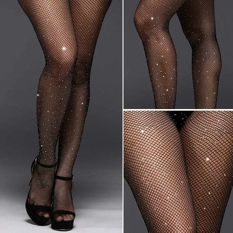 ✨ Step into summer with a sparkle! ✨ Elevate your style with our stunning Hollow Shiny Net Tights, designed to make you feel both chic and irresistible. These alluring fishnet pantyhose are embellished with shimmering rhinestones, perfect for those who want to stand out. Whether you're on a night out or looking to add a dash of glam to your daytime look, these ultra-slim and breathable stockings are your new go-to! 💖👠#FashionInspo #SummerStyle #FishnetPantyhose #GlamUp #RhinestoneFashion #Chi... Glitter Stockings, Diamond Tights, Sparkle Tights, Sparkly Tights, Sparkly Leggings, Fishnet Leggings, Stockings And Suspenders, Fishnet Tights, Fishnet Stockings