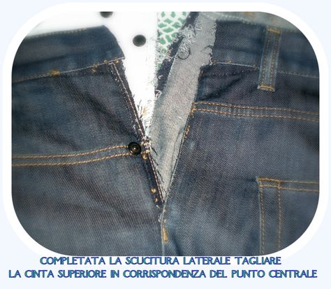 Come allargare il girovita di un jeans Refashion Jeans, Refashion Clothes, Mens Denim Short, Sewing Techniques, Needle And Thread, Diy Clothes, Grey Jean, Mens Short, Denim Shorts