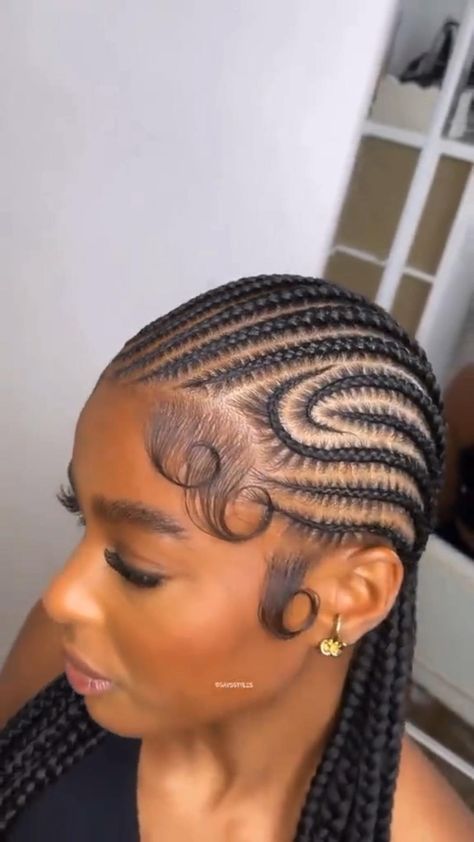 Cute All Back Cornrows Hairstyles, Cornrow Go Back Hairstyles, 10-12 Feedin Braids To The Back, Cornrows For Big Foreheads, All Back Braids For Black Women, Cornrows All Back Styles, Cornrow Back Hairstyle, Alicia Keys Braids 2023, Braided Cornrow Hairstyles 2024