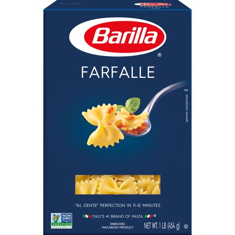 Barilla Pasta, Light Sauce, Farfalle Pasta, Rotini Pasta, Grocery Foods, Bowtie Pasta, Pasta Maker, Sauce Tomate, Company Meals