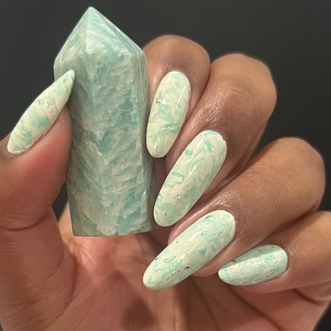 amazonite nails 🩵🌀☁️ featured products: (*contains gifted) sea foam home butter me up* milky white shimmer* ivory tower* silver flake taco By @holotaco 🏷️s #holotaco #holotaconailart #holotaconails #crystalnails #fallnails #nailart #marblenails #marblenailart #amazonite #crystalnailart #swirlnails #swirlnailart Swirl Nail Art, Ivory Tower, Holo Taco, Marble Nail Art, Marble Nails, Crystal Nails, Milky White, Sea Foam, Swirl