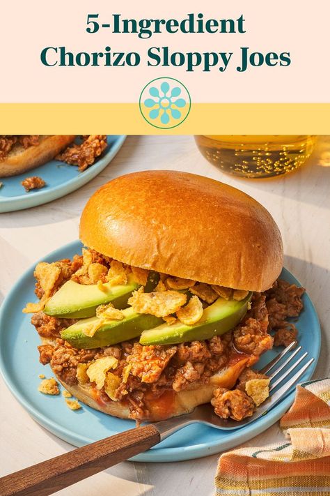 Chorizo Sloppy Joes Beef Sausage, Sloppy Joes Recipe, Meat Dinners, Sloppy Joes, Beef Recipes For Dinner, Simply Recipes, Serving Food, Roasted Tomatoes, Wrap Sandwiches