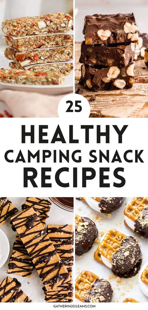 Homemade Hiking Snacks, Healthy Camping Desserts, Healthy Campfire Snacks, Backpacking Snack Ideas, Healthy Snacks For Camping, Best Camping Snacks, Hiking Snacks Healthy, Traveling Meals, Snacks For Hiking