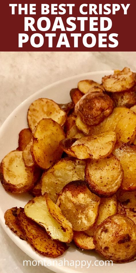 Healthy Roasted Potatoes, Quick Potato Recipes, Crispy Veggies, Rustic Potatoes, Crispy Roasted Potatoes, Potatoe Recipes, Healthy Potatoes, Oven Roasted Potatoes, Rustic Recipes