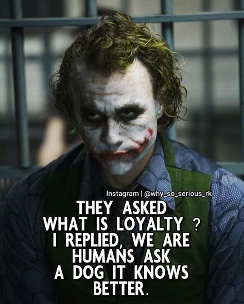 Comment “YES” if you agree with this post ! Follow ( @why_so_serious_rk )  For more Motivational and Realistic Joker Quotes… Heath Ledger Joker Quotes, Der Joker, Joker Heath, Harley Quinn Quotes, Villain Quote, Joker Pics, Heath Ledger Joker, Joker Is, A Clown