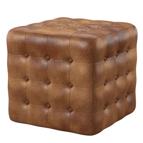 Leather Cocktail Ottoman, Square Pouf Ottoman, Footstool Coffee Table, Tufted Storage Ottoman, Square Pouf, Cube Ottoman, Tufted Ottoman, Tufted Cushion, Leather Pouf