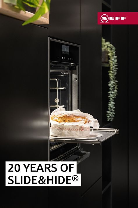 20 years of Slide&Hide® product Neff Oven, Stainless Steel Strip, Kitchen Planning, British Baking, Family Feast, Build A Home, Sheet Pan Dinners, Kitchen Plans, Heating Element