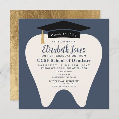 $2.80 | Minimal Dentistry School Tooth Graduation Party #simple, minimalist, chic, elegant, graduation, graduation cap, minimal, tooth, dentistry school, dentist Graduation Invitation Cards, Graduation Design, Graduation Party Invitation, Graduation Party Invitations, Graduation Announcements, Free Birthday Invitations, Diy Invitations, Graduation Invitations, Mothers Day Cards