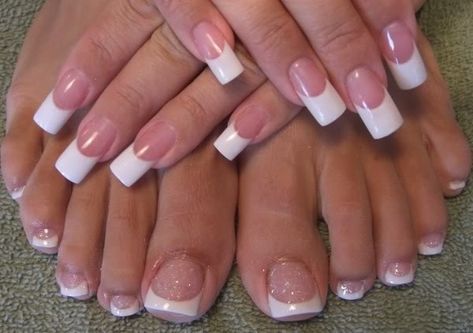 French Acrylic Nails, Really Cute Nails, Tip Nails, Stick On Nails, Dream Nails, Fire Nails, Pretty Acrylic Nails, French Tip Nails, Best Acrylic Nails