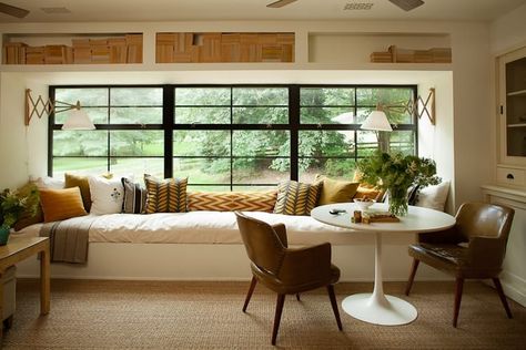 Before & After: Our Loft | Lauren Liess Bookshelf Lighting, Lauren Liess, Norman Bates, Washable Slipcovers, Earth Design, Vintage Windows, Amber Interiors, Colonial House, Vintage Chairs