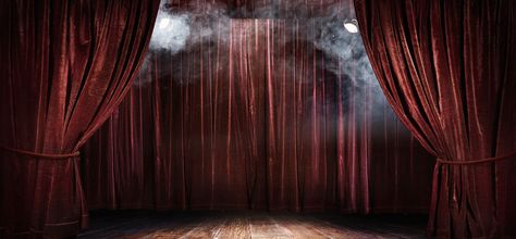 Immersive theater is on the rise in a major way. Learn how to use 5 key elements of immersive theater to create an event attendees love. Three Act Structure, Stage Photography, Burgundy Curtains, Theatre Curtains, Stage Curtains, Stage Background, Concert Stage, Seamless Backdrop, Stage Backdrop