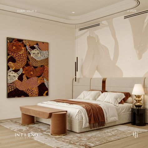 #DUBAL_VILLA_II – THE MASTER BEDROOM THAT REDEFINES LUXURY 🛏✨ Step into the heart of tranquility and sophistication with the master bedroom of Dubai Villa II. This sanctuary is a perfect blend of minimalist luxury and thoughtful design, offering both aesthetic charm and functional comfort. The space is crafted with warm earthy tones, sleek furniture, and natural textures, creating an atmosphere of serene elegance. The bold artwork above the bed acts as a statement piece, while soft lighting... Dubai Villa, Statement Artwork, Bold Artwork, Sleek Furniture, Minimalist Luxury, Design Stand, 3d Visualization, Neutral Palette, D B