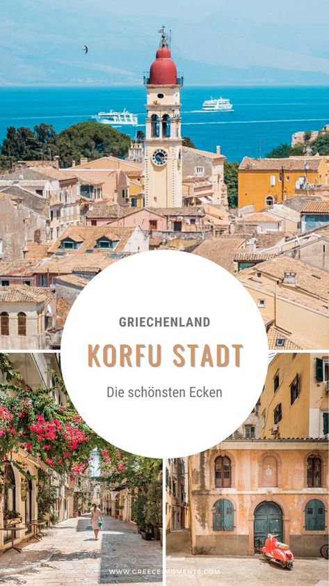 Korfu Griechenland • Ein Tag in Korfu Stadt: Wir stellen dir die schönsten Sehenswürdigkeiten und besten Highlights der Hauptstadt von Korfu vor. Dazu bekommst du wertvolle Tipps für deinen Korfu Urlaub, sowie alle Infos für eine Reise nach Griechenland. Mehr Infos gibt es auf unserem Blog greece-moments.com Travel Plan, Travel Spots, One Million, Corfu, Beautiful Islands, Travel Agency, Travel Blogger, Taj Mahal, Greece