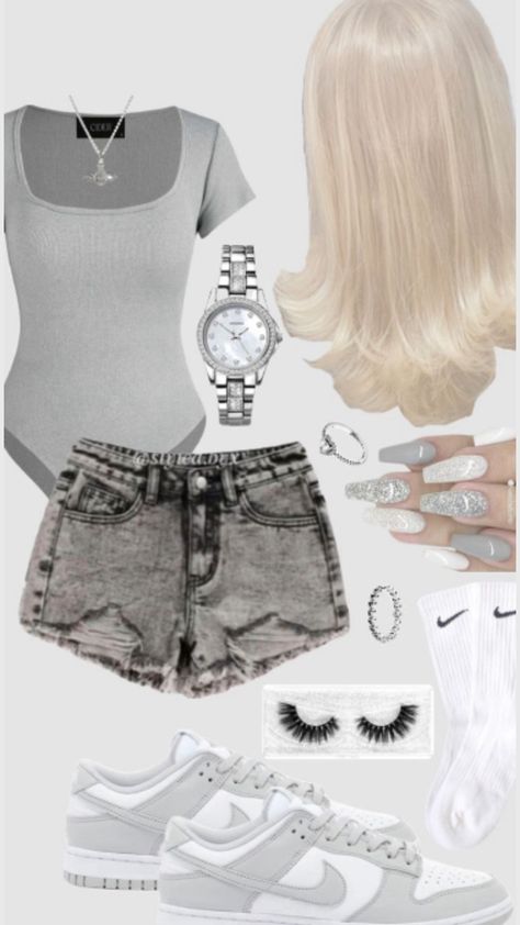 Chav Style, Chav Outfits, Outfit For Summer, Cute Nike Outfits, Shoes Outfit Fashion, Stylish Summer Outfits, Outfit Inspo Casual, Trendy Outfits For Teens, Cute Lazy Day Outfits