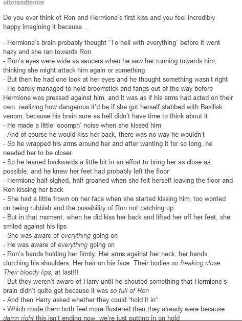 Ron and Hermione Romione Headcanon Cute, Ron And Hermione Headcanon, Romione Headcanon, Harry Potter Ron And Hermione, Harry And Ginny, Harry Potter Ron, Yer A Wizard Harry, Harry Potter Pin, Harry Potter Ships