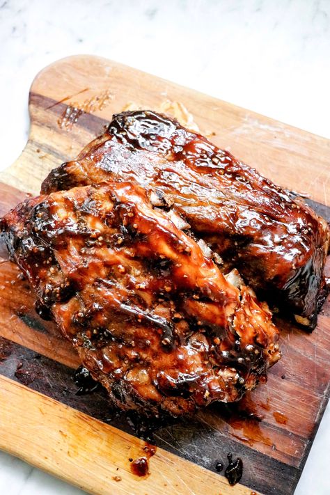 Slow-Cooker Teriyaki Ribs Back Ribs Slow Cooker, Teriyaki Ribs, Ribs Slow Cooker, Ribs Easy, Crockpot Soups, Slow Cooker Teriyaki, Rib Recipe, Slow Cooker Ribs, Smoked Meat