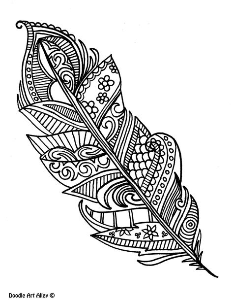 Feather Feather Coloring Pages, Dream Catcher Coloring Pages, Bird Feather, Designs Coloring Books, Mandalas Painting, Mandalas Drawing, Wallpaper Pastel, Mandalas Design, Fun Quotes