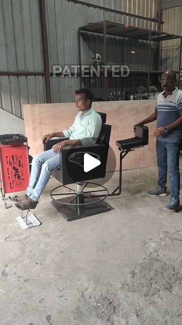 Prosperon Industries on Instagram: "Worlds first salon chair on which barber can sit and work easily *PATENT GRANTED*" King Chair, King Midas, Barber Chairs, Sitting Chair, Healthy Natural Hair, Salon Chairs, Barber Chair, First World, The Originals