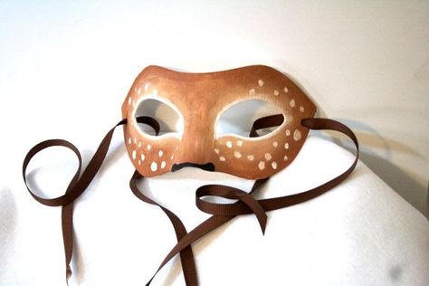 Face Mask Costume, Deer Mask, Deer Makeup, Costume Masquerade, Mask Cute, Hallowen Costume, Mask Costume, Trendy Diy, Black Fox