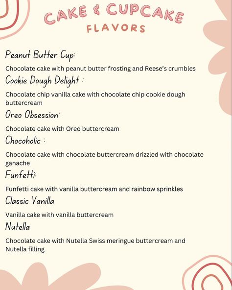 Look no further for some delicious new cake flavors! These are all mouthwatering. You cannot go wrong with any flavor. * * * * * * #homebaker #homebaking #cupcakes #cakedecorating #cakedesign #cake #cupcakesofinstagram #cupcakeart #chocolatecake #funfetti Oreo Buttercream, Peanut Butter Frosting, Cupcake Art, Cupcake Flavors, Funfetti Cake, Swiss Meringue Buttercream, New Cake, Chocolate Buttercream, Rainbow Sprinkles