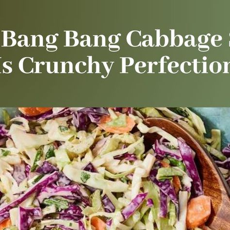 EatingWell on Instagram: "Sweet and savory bang bang sauce coats the shredded cabbage for a coleslaw that's 🌟 bursting 🌟 with flavor. Tap the link in our bio for the full recipe > @eatingwell #eatingwelleats #cabbageslaw #coleslaw" Bang Bang Cabbage Slaw, Bang Bang Sauce, Shredded Cabbage, Cabbage Slaw, Coleslaw Recipe, Sweet And Savory, Bang Bang, Coleslaw, Eating Well