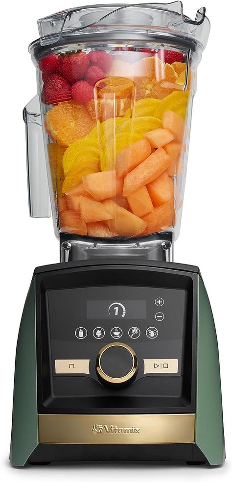 The A3500 offers exceptional performance and compatibility with a wide range of containers and attachments. Five program settings (for Smoothies, Hot Soups, Dips & Spreads, Frozen Desserts, and Self-Cleaning) ensure walk-away convenience and consistent results. Built-in programmable digital Timer helps avoid over- or under-processing your custom recipes. Set the timer to the length of your blend, and it will turn the machine off automatically. Vitamix Blender, Custom Recipe, Digital Timer, Hot Soup, Container Size, Gold Labels, Frozen Desserts, Juicer, Spreads