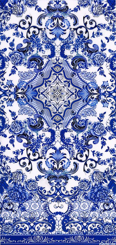 Blue & White - Porcelain Elegance - Quilt fabrics from www.eQuilter.com (could this colours be nice for gilt leather?) Stary Papier, Blue White Decor, Lapis Blue, Blue And White China, Deco Floral, Blue Willow, Blue China, Love Blue, White Table