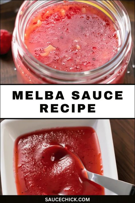 Melba Sauce Recipe Melba Sauce Recipe, Melba Sauce, Currant Jelly, Warm Desserts, Peach Melba, Dipping Sauces Recipes, Raspberry Sauce, Creamy Garlic, Sauce Recipe