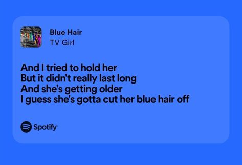 Blue Hair Lyrics, Lyrics Spotify, Drawings Tutorials, Girl Code, Secret Gardens, Spotify Lyrics, Tv Girls, Anime Drawings Tutorials, Blue Hair