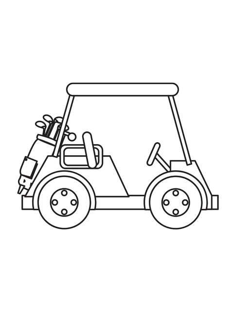 Golf Cart - Lol Coloring Pages Golf Coloring Pages Free Printable, Golf Cart Drawing, Golf Coloring Pages, Printable Drawings, Drawing Coloring Pages, Embroidery Towels, Lol Coloring Pages, Lol Coloring, Drawing Online