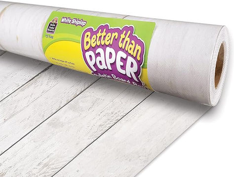 White Shiplap Better Than Paper® Bulletin Board Roll Bulletin Board Trim Set, Bulletin Board Accessories, Better Than Paper, Ocean Classroom, Math Bulletin Boards, Library Bulletin Board, Interactive Bulletin Board, Bulletin Board Paper, Reading Bulletin Boards