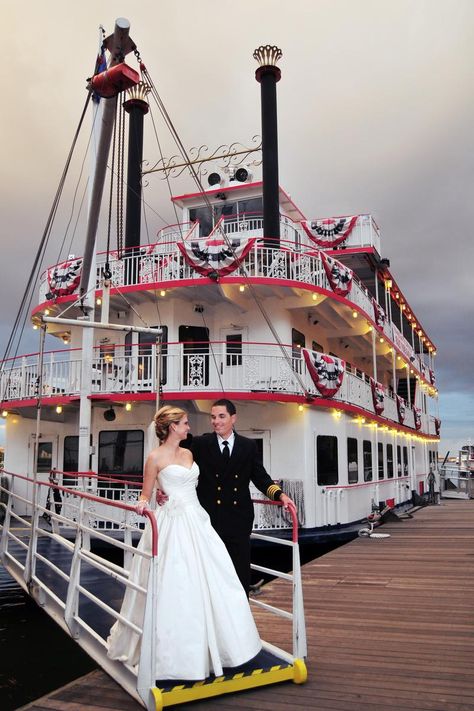 Savannah Riverboat Cruises Weddings | Get Prices for Wedding Venues in GA Riverboat Wedding, Cruise Wedding Ideas, Wedding On A Boat, Yacht Wedding Ideas, Wedding Boat, Winter Wedding Destinations, Yacht Wedding, Boat Wedding, Han River