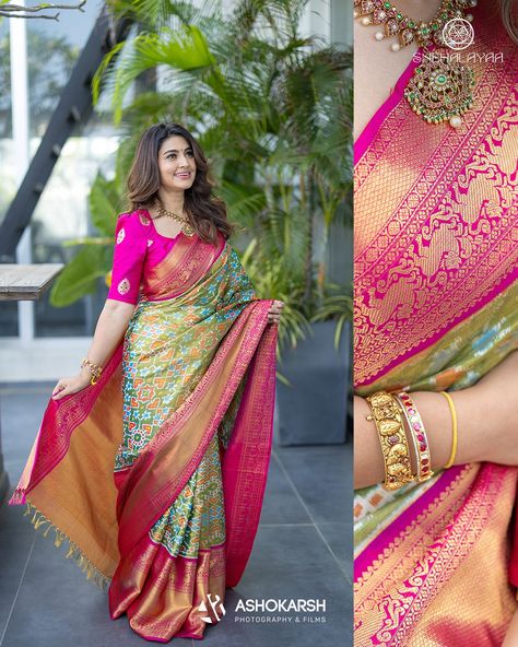 Diwali Look In Saree, Sneha Blouse Design, Saree Look For Diwali, Pint House, Sneha Saree, Sarees Ideas, Saree Combination, Gold Blouse Designs, Trending Sarees