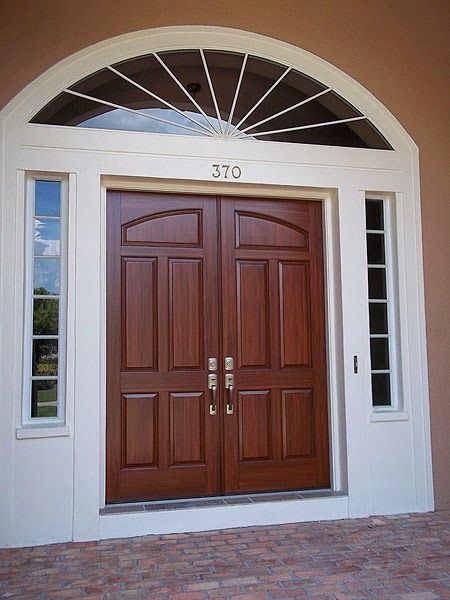 Double Door Design Wood, Pintu Ganda, Metal Garage Doors, Garage Door Paint, Wooden Garage Doors, Wood Garage, House Main Door, Garage Door Types, Garage Door Styles