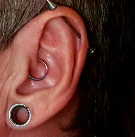 10mm Stretched Ears, 00 Stretched Ears, 00 Gauges In Ear, 00g Stretched Ears, Stretched Ears Aesthetic, Stretch Ears, Ear Stretching, Daith Rings, 00 Gauge