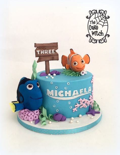 Dory Birthday Cake, Finding Nemo Birthday Cake, Finding Dory Cake, Dory And Nemo, Dory Cake, Ocean Birthday Cakes, Finding Nemo Cake, Dory Birthday Party, Finding Dory Birthday