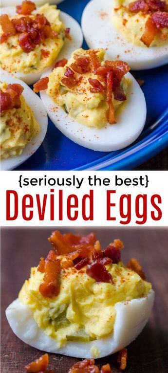 Deviled Eggs With Bacon, The Best Deviled Eggs, Eggs With Bacon, Stuffed Eggs, Perfect Deviled Eggs, Deviled Eggs Recipe Easy, Devilled Eggs Recipe Best, Best Deviled Eggs, Deviled Eggs Easy