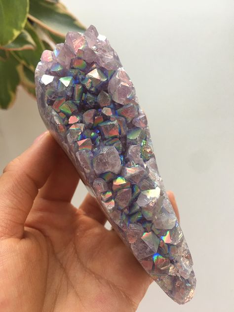 Angel Aura Amethyst, Angel Aura Crystal, Aura Amethyst, Crystal Rainbow, Rainbow Aura, Aura Crystals, Angel Aura, Amethyst Cluster, Crystals And Gemstones