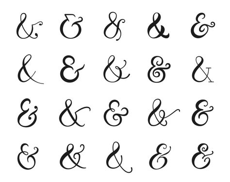 Ampersand Font, Ampersand Tattoo, Hand Lettering Fonts, Writers Block, Lettering Fonts, And Sign, Hand Lettering, Vector Art, Best Quotes