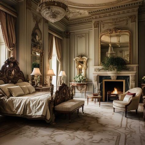 3+ Key Elements that Define a Georgian Bedroom Masterpiece • 333+ Images • [ArtFacade] Georgian House Bedroom, Georgian Bedroom Interiors, Victorian Era Bedroom Aesthetic, Manor House Interior Bedroom, Classic French Bedroom, French Chateau Interiors Bedrooms, Georgian Bedroom Ideas, Royal Room Bedrooms, Victorian Home Bedroom