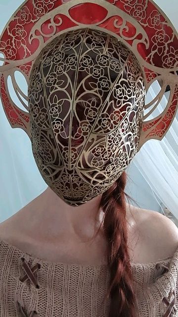 Nylh on Instagram Beaded Masquerade Mask, Angel Cosplay, Senior Design, Head Ornaments, Dystopian Fashion, Face Veil, Mask Designs, Conceptual Fashion, Concept Clothing