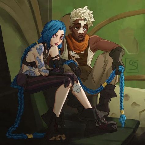 Arcane Fanart Jinx And Ekko, Ekko X Powder Fanart, Ekko And Powder Fanart, Jinx Ekko Fan Art, Ekko And Jinx Pfp, Ekko Jinx Timebomb, Arcane Powder And Ekko, Jinx And Ekko Matching Pfp, Timebomb Wallpaper