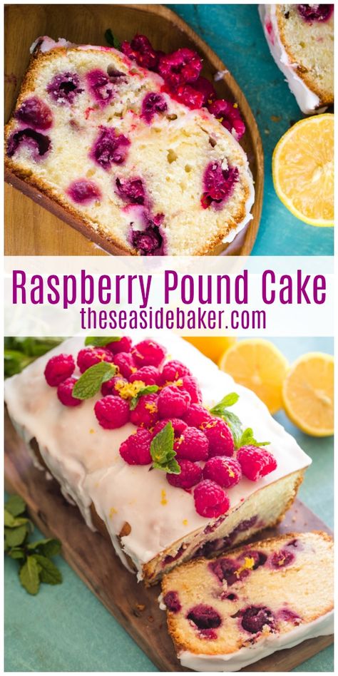 Raspberry Pound Cake, Raspberry Cake Recipes, Raspberry Desserts, Cake Mug, Raspberry Recipes, Raspberry Cake, Lemon Pound Cake, Lemon Raspberry, Pound Cake Recipes