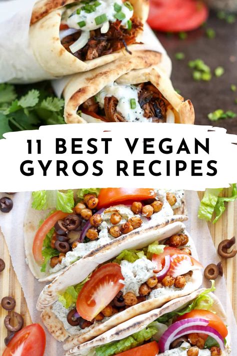 Check out these best vegan gyros recipes. Healthy vegan gyros recipes that you should try! These vegan gyros recipes are perfect for your vegan diet. Easy vegan gyros recipes and Vegan-friendly recipes including jackfruit, tofu, eggplant, and more! Classic Greek dish that you should try! Vegan Gyro Recipe, Vegetarian Gyro, Vegetarian Gyros, Vegan Gyros Recipe, Gyro Recipes, Vegan Greek Recipes, Vegan Gyros, Gyros Recipe, Vegan Sandwich Recipes