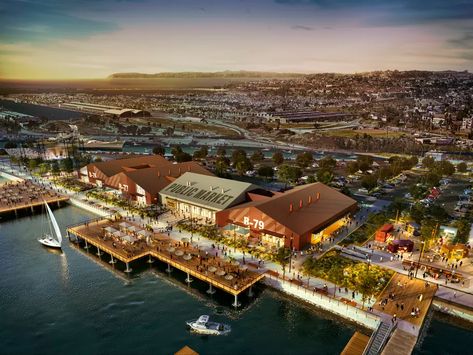 Waterfront Development, Echo Park Lake, Outdoor Gathering Space, Traditional Market, Public Market, Concert Venue, Rainbow Loom, Spanish Style, San Pedro