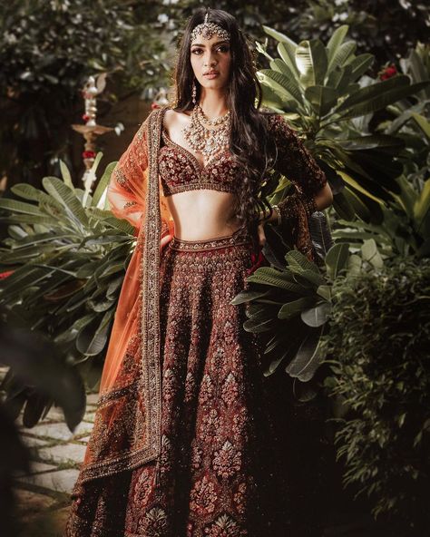 Modern Bridal Lehenga, Lehenga With Double Dupatta, Marwar Couture, Double Dupatta, Bride Images, Bridal Lehenga Designs, Latest Bridal Lehenga, Indian Outfits Lehenga, Wedding Lehenga Designs