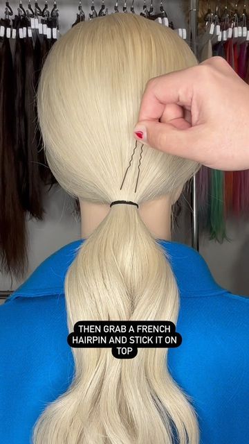 Clayton Hawkins on Instagram: "THE ULTIMATE PONYTAIL HACK 🪄🔮 #hairbyclay #ponytail #hairtricks #snatched #hairstyles #hairstylist #hairwrap #hairhacks #ponytailweave #livingproof #tangleteezer #2023hair #hairstylistlife #salonlife #weddinghair #hairinspo #updos #updostyles #sleekponytail" Wrapped Ponytail Tutorial, Hair Around Ponytail, Snatched Hairstyles, Ponytail Hack, Bobby Pin Hair, Ponytail Tutorial, Weave Ponytail, Bobby Pin Hairstyles, Updo Styles