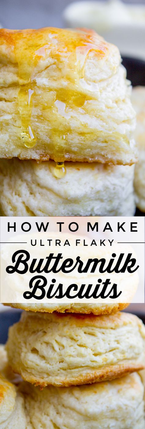 Flaky Buttermilk Biscuits from The Food Charlatan. This ultra flaky homemade buttermilk biscuit is the perfect comfort food! Who can resist a crispy-on-the-outside, tender-in-the-middle, mile-high flaky buttermilk biscuit? Here's how to make them. It's not hard, just a few simple tricks! Keep reading! #biscuits #buttermilk #homemade #flaky #butter #easy #fromscratch Flaky Buttermilk Biscuits Recipe, Wife Saver, Flaky Buttermilk Biscuits, Cupcakes Funfetti, Biscuits From Scratch, Homemade Buttermilk Biscuits, Buttermilk Biscuits Recipe, Food Charlatan, Biscuit Rolls