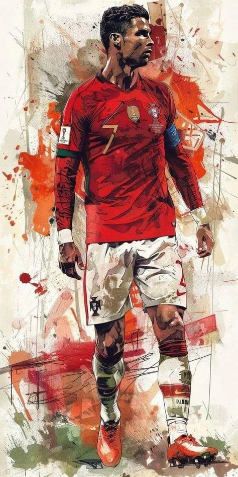 Ronaldo Illustration Art, Cristiano Ronaldo Canvas Painting, Ronaldo Canvas Painting, Cr7 Painting, Custume Shoes, Ronaldo Illustration, Ronaldo Poster, Cristiano Ronaldo Hd Wallpapers, Wallpaper Procreate