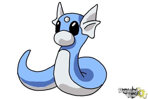 https://www.drawingnow.com/tutorials/123379/how-to-draw-pokemon-dratini/ Manga For Beginners, Dratini Pokemon, Easy Pokemon Drawings, How To Draw Pokemon, Draw Pokemon, Pokemon Wiki, Dragon Type Pokemon, Drawing Steps, Easy Step By Step Drawing